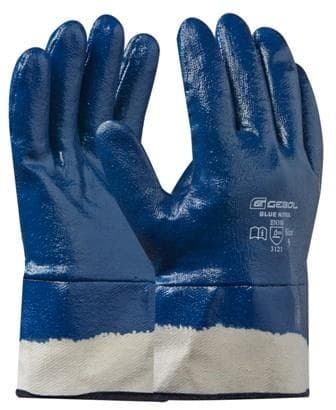Gebol Pracovné rukavice BLUE NITRIL č.9, s nitrilovou ochrannou vrstvou
