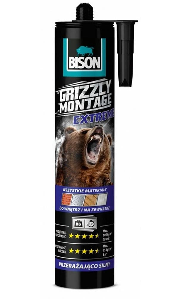 Bison grizzly montage, extrémne výkonné univerzálne montážne lepidlo 435G 1