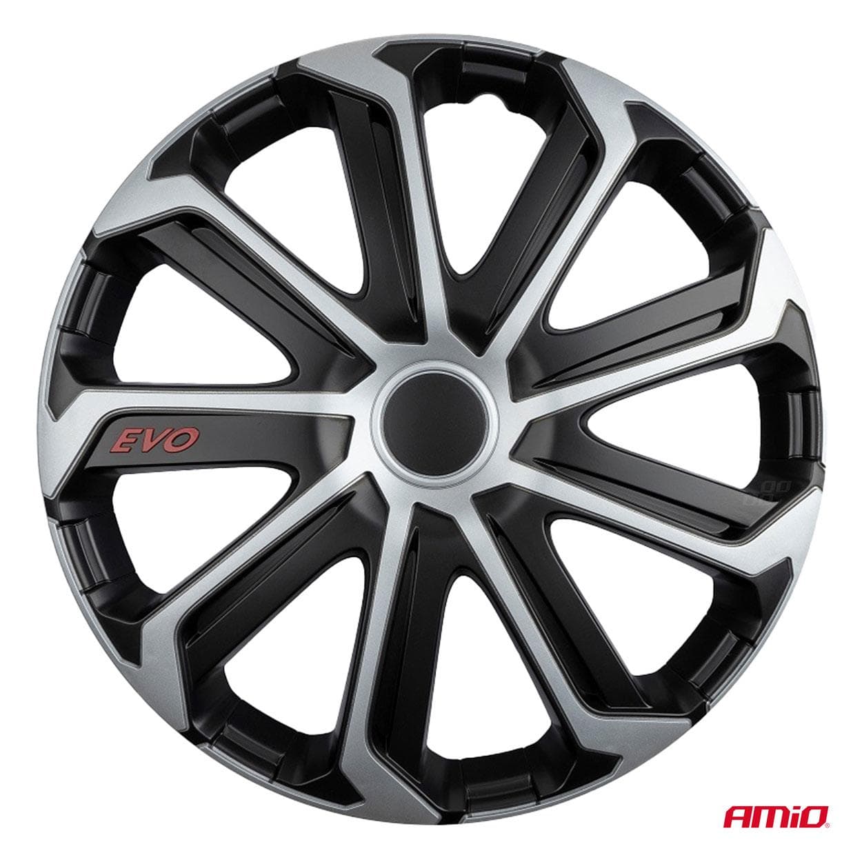 Puklice Evo 15" čierno - strieborná sada 4ks COLOR BOX 1