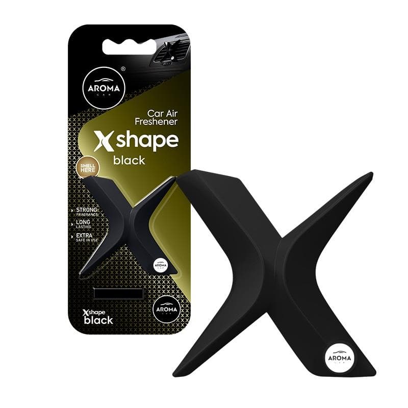 Osviežovač vzduchu AROMA CAR X Shape Black 1