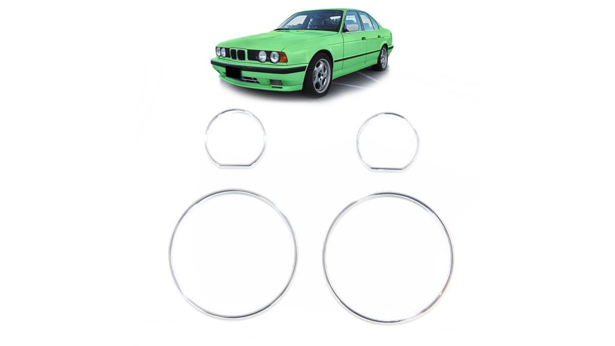Športové krúžky na palubnú dosku, chrómové BMW 5 (E34) Sedan Touring 1989-1995