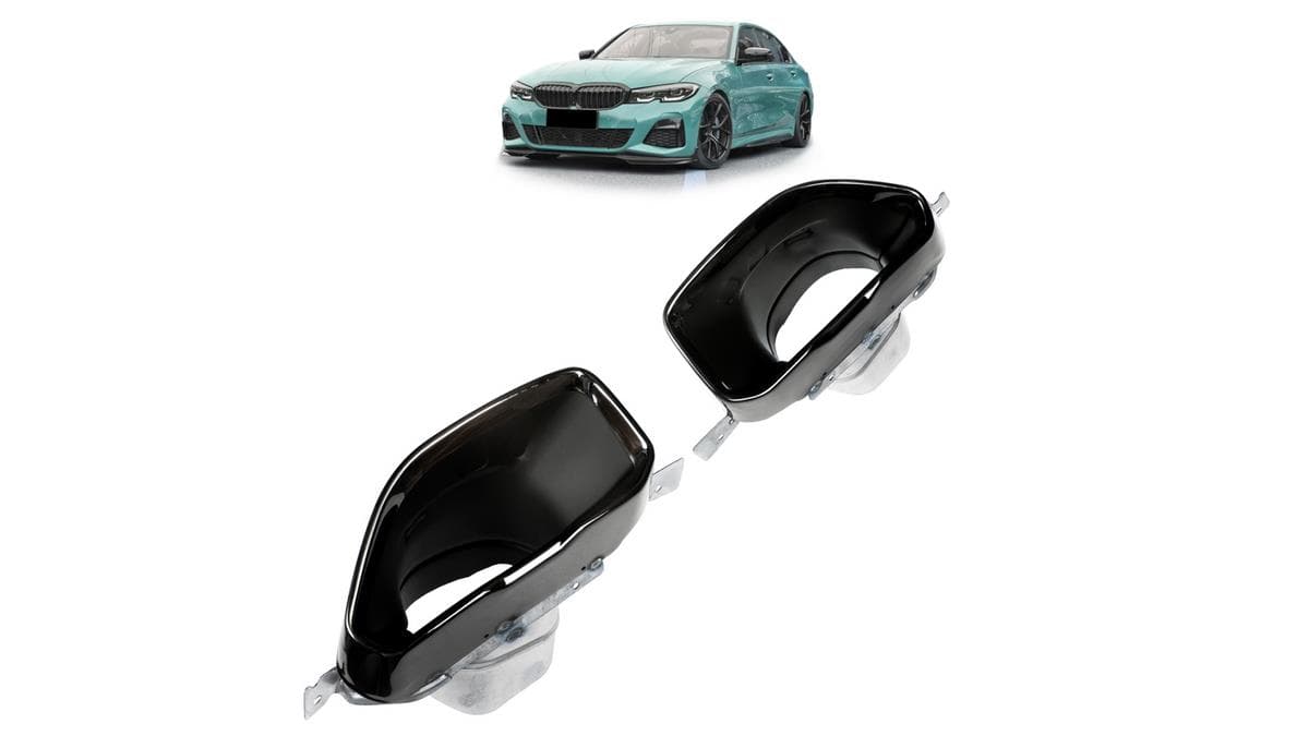 Čierne koncovky výfuku BMW 3 (G20) Sedan (G21) Touring 2018
