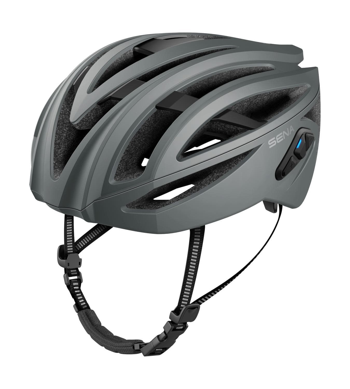 Cyklo prilba s headsetom R2 (matná šedá, veľ. S)