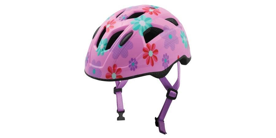 Cyklo prilba FLOWERS JUNIOR, detská (ružová) 1