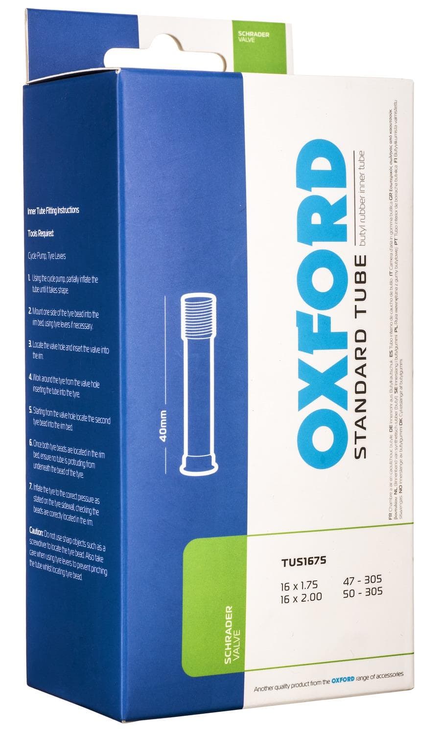 Cyklo duša 16 x 1,75/2,0, auto ventilček