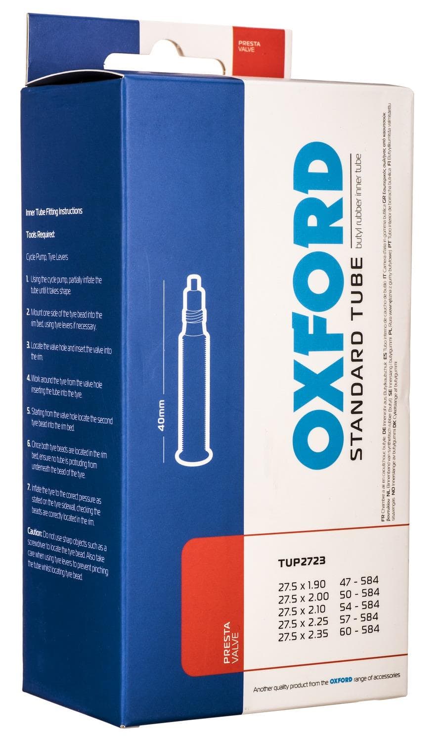 Cyklo duša 27,5 x 1,9/2,35, galuskový ventilček