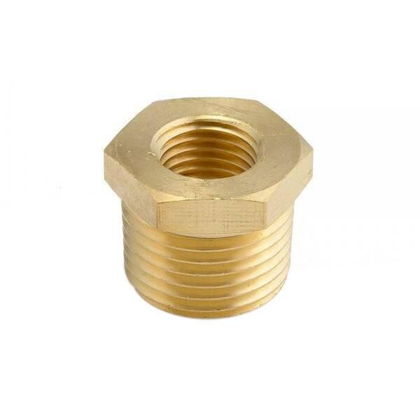 Mosadzný priamy adaptér (prechodka) 1/2"-1/4'', vonkajší/vnútorný závit - CN-UC-132 1