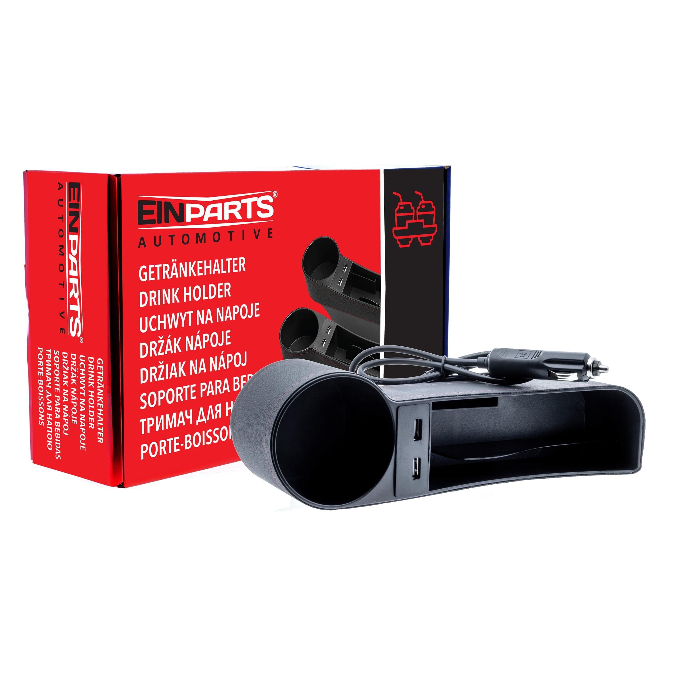 Držiak na nápoje + 2 x usb strana spolujazdca EINPARTS 1