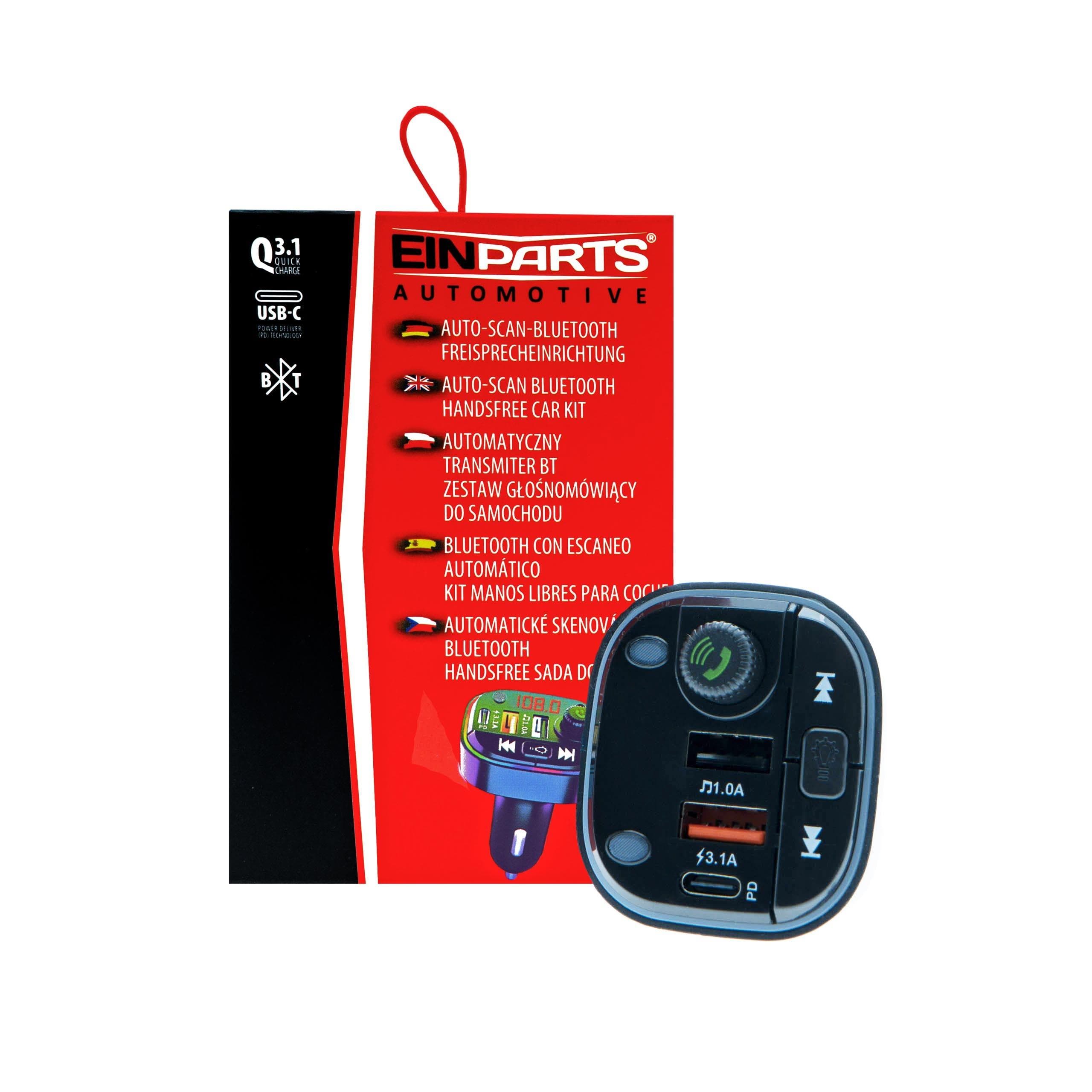 EPBTT02 FM Transmiter – 2× USB-A + USB-C PD 1