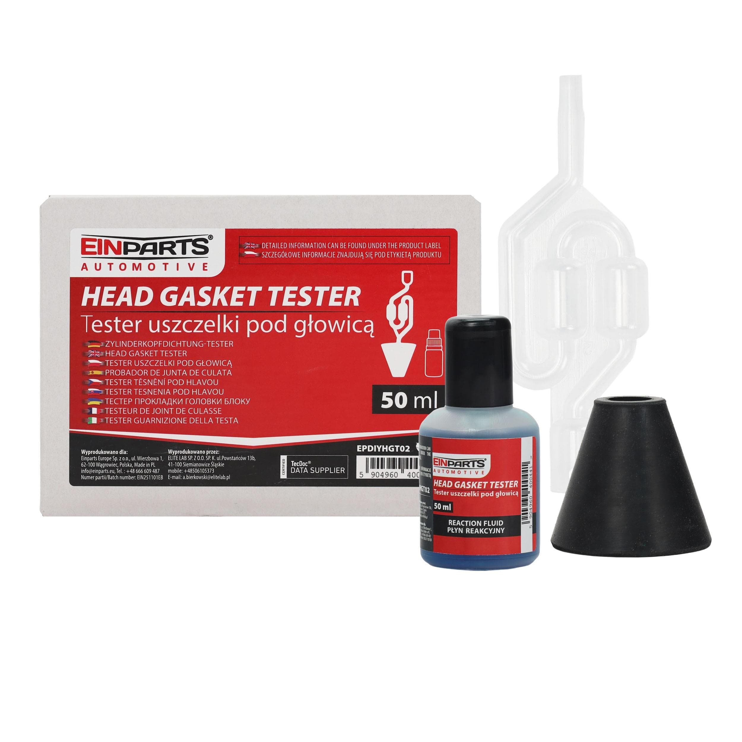 EINPARTS Tester tesnosti tesnenia pod hlavou CO₂ 50 ml Einparts EPDIYHGT02
