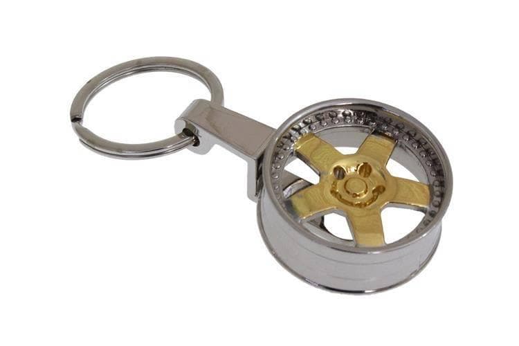 Kľúčenka disk zlatá