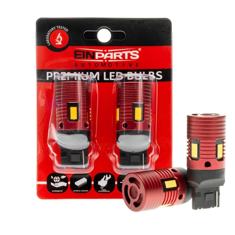 LED žiarovky W21W 7440 4 SMD 3570 Canbus ORANŽOVÝ -2 Kusy - EPL317