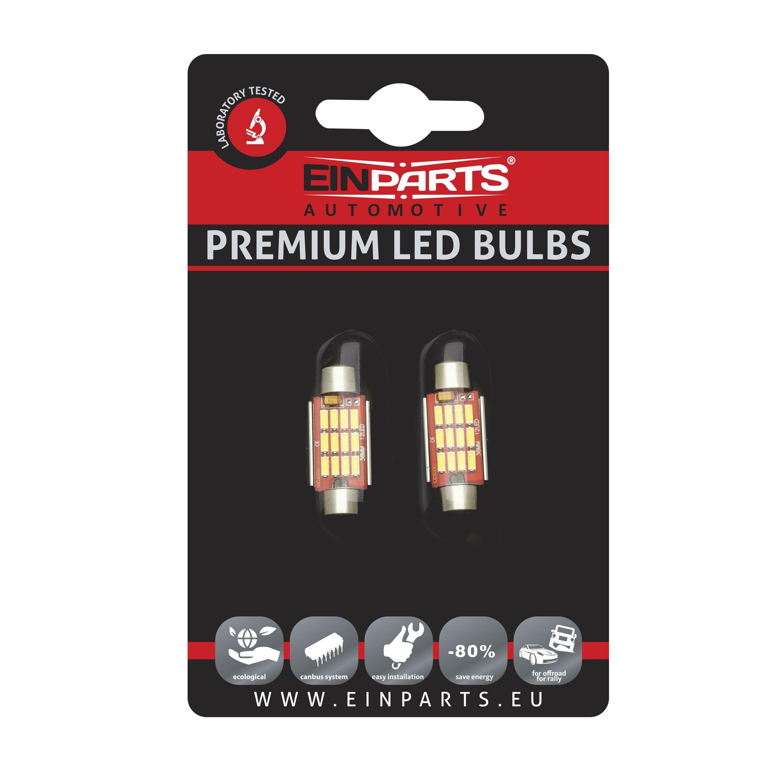 C5W LED žiarovky (12 x SMD 4014) 36mm 6000K CANBUS - EPL49
