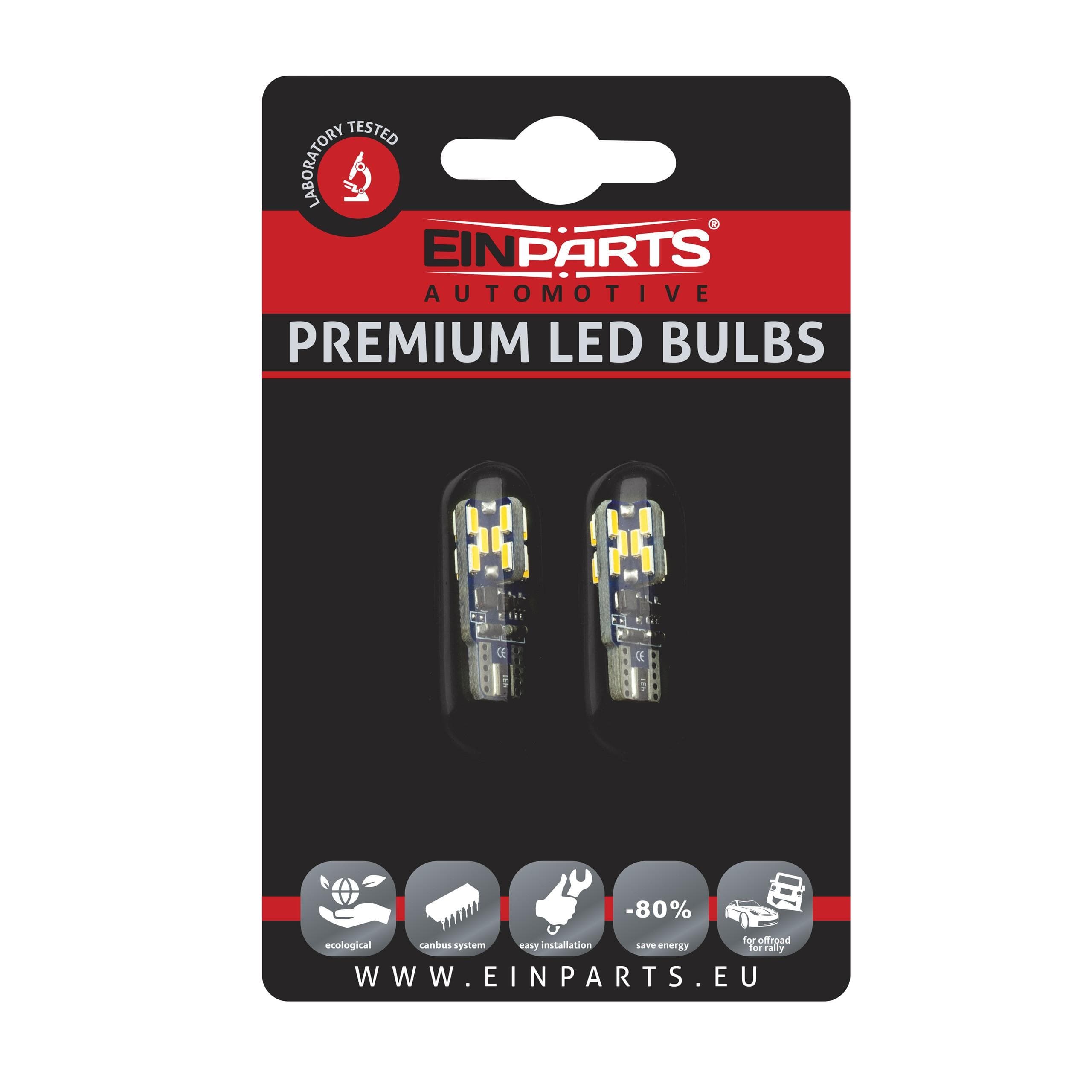 W5W LED žiarovky (24 x SMD 4014) 3000K CANBUS - EPL52