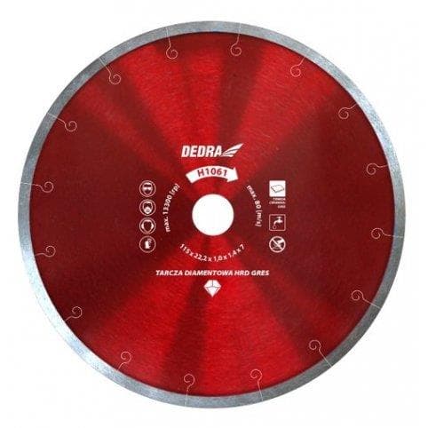 Kotúč diamantový HRD GRES 250x25,4mm, Dedra 1