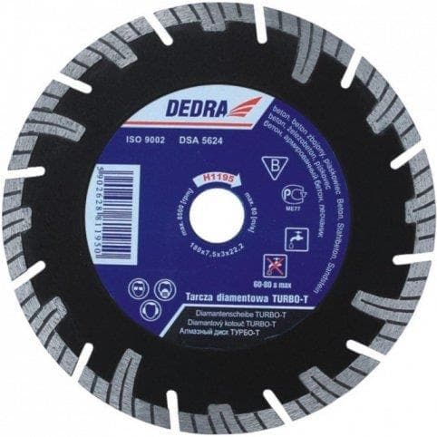 Kotúč diamantový Turbo-T 180x22,2mm, Dedra 1