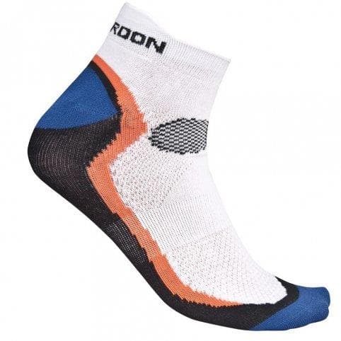 Ponožky SPORT, bielo-čierno-oranžové 1