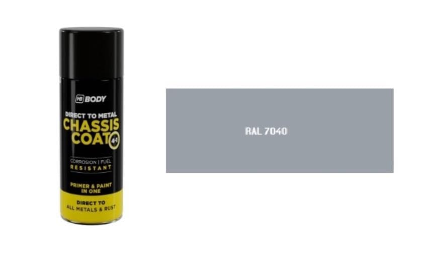 HB BODY 410 chassis coat, polomat RAL 7040 sprej 400ml