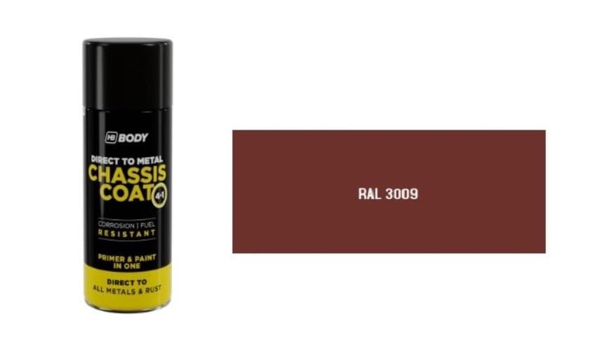 HB BODY 410 chassis coat, polomat RAL 3009 sprej 400ml