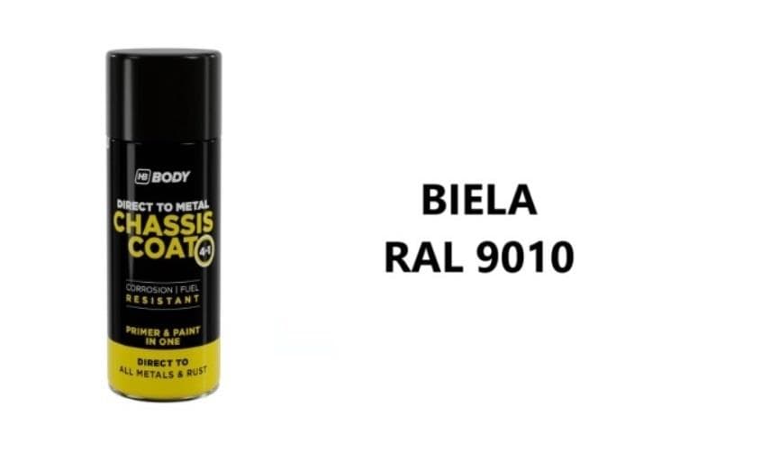 HB BODY 410 chassis coat, polomat RAL 9010 sprej 400ml 1
