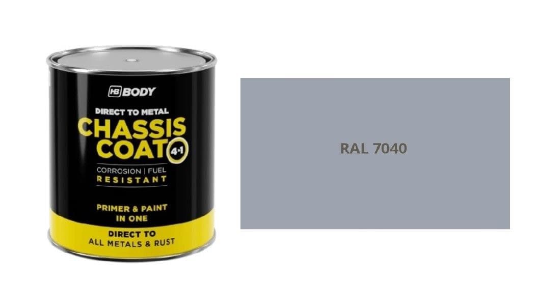 HB BODY 410 chassis coat, polomat - farba na kov a strechy 4 v 1 RAL 7040 2,5L 1