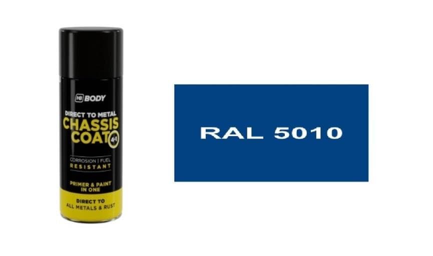 HB BODY 410 chassis coat, polomat RAL 5010 sprej 400ml 1