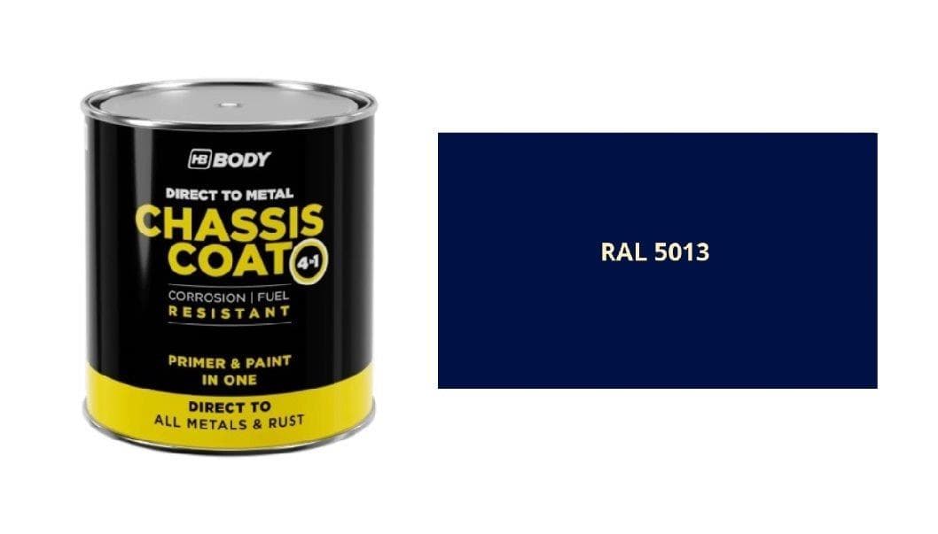 HB BODY 410 chassis coat, polomat - farba na kov a strechy 4 v 1 RAL 5013 750ml