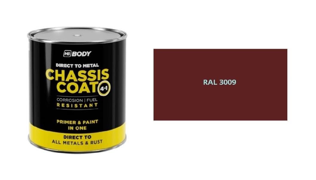 HB BODY 410 chassis coat, polomat - farba na kov a strechy 4 v 1 RAL 3009 2,5L