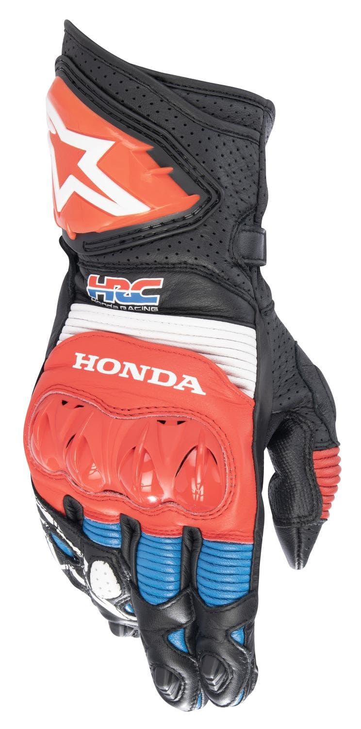 Rukavice GP PRO R3 (čierna/červená fluo/modrá/biela, veľ. L) 1
