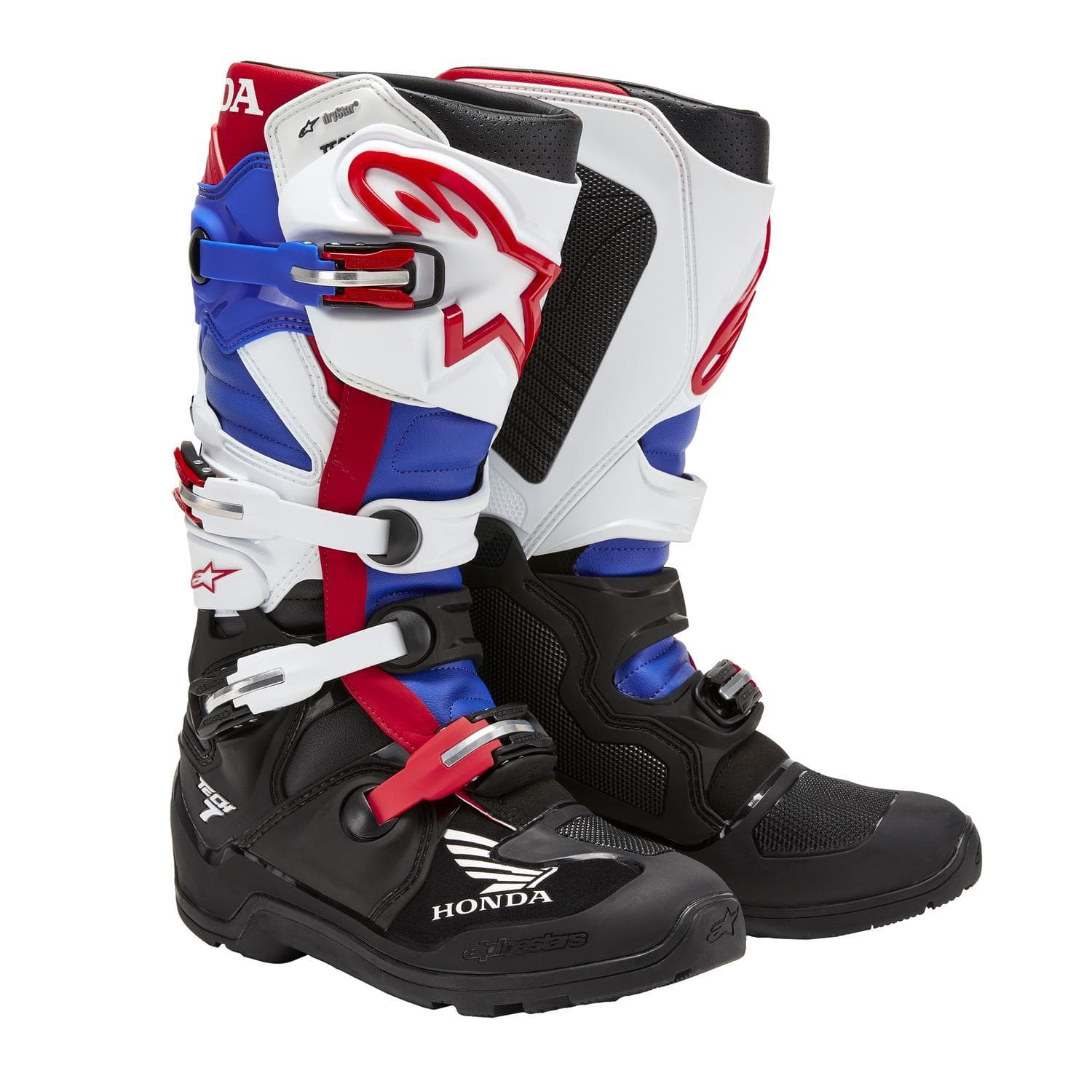 Topánky TECH 7 ENDURO DRYSTAR (čierna/biela/modrá/červená, veľ. 45,5) 1