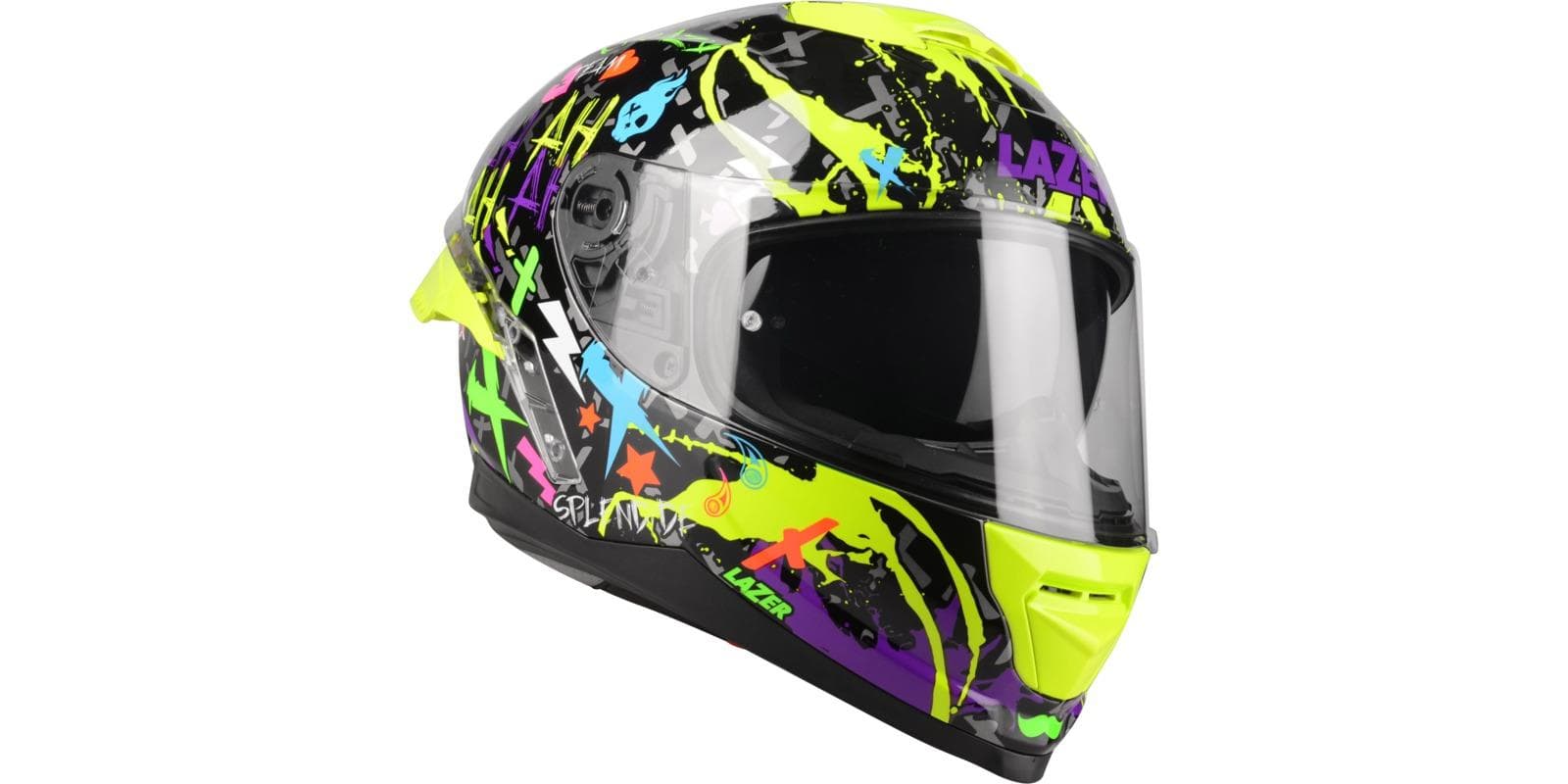Prilba Rafale SR Crazy, (čierna/fialová/fluo zelená, veľ. XL)
