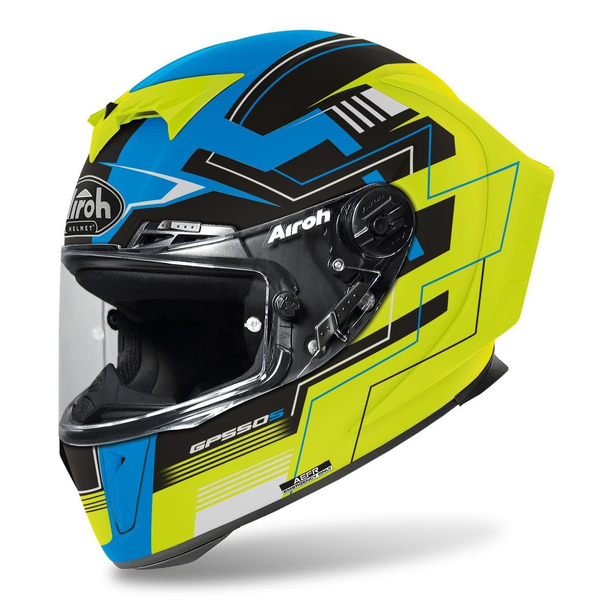 Prilba GP 550 S Challenge (matná modrá/žltá, veľ. L) 1