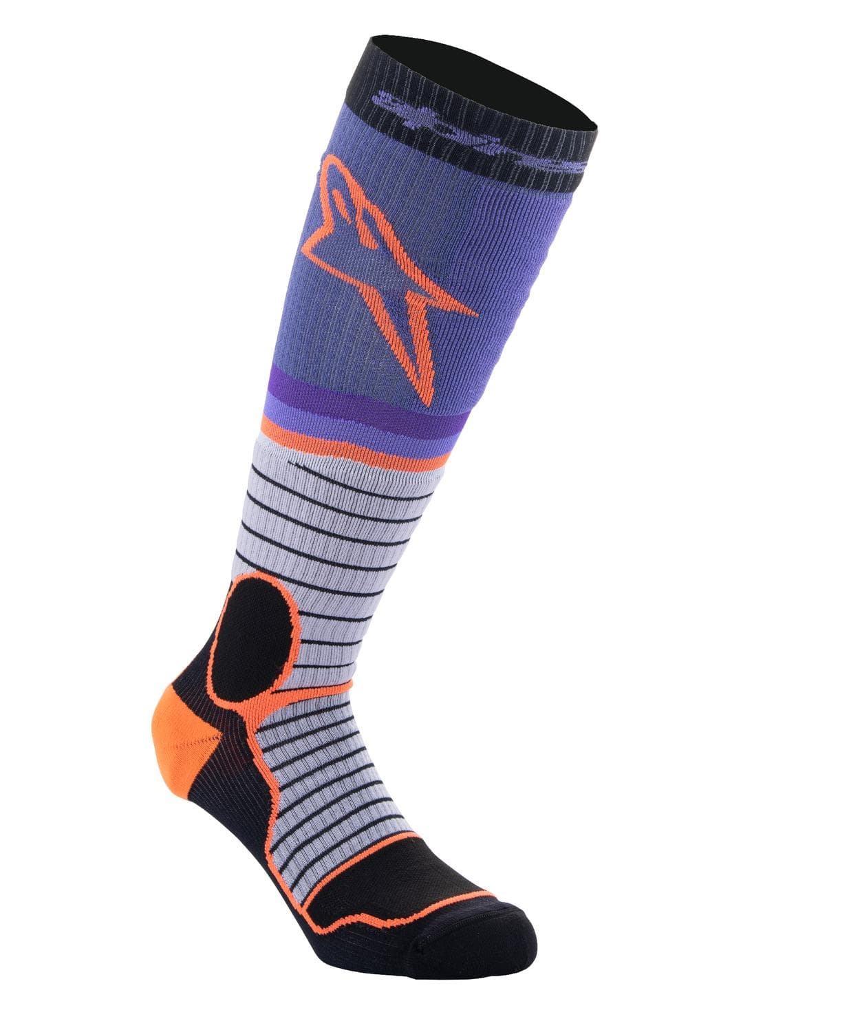 Ponožky MX PRO (čierna/sivá/fialová/oranžová, veľ. M)
