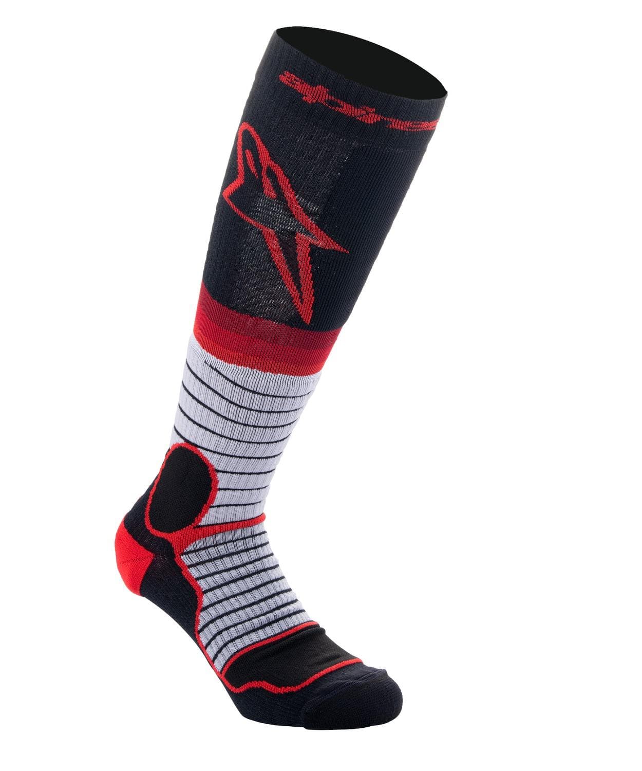 Ponožky MX PRO (čierna/červená/sivá, veľ. S) 1