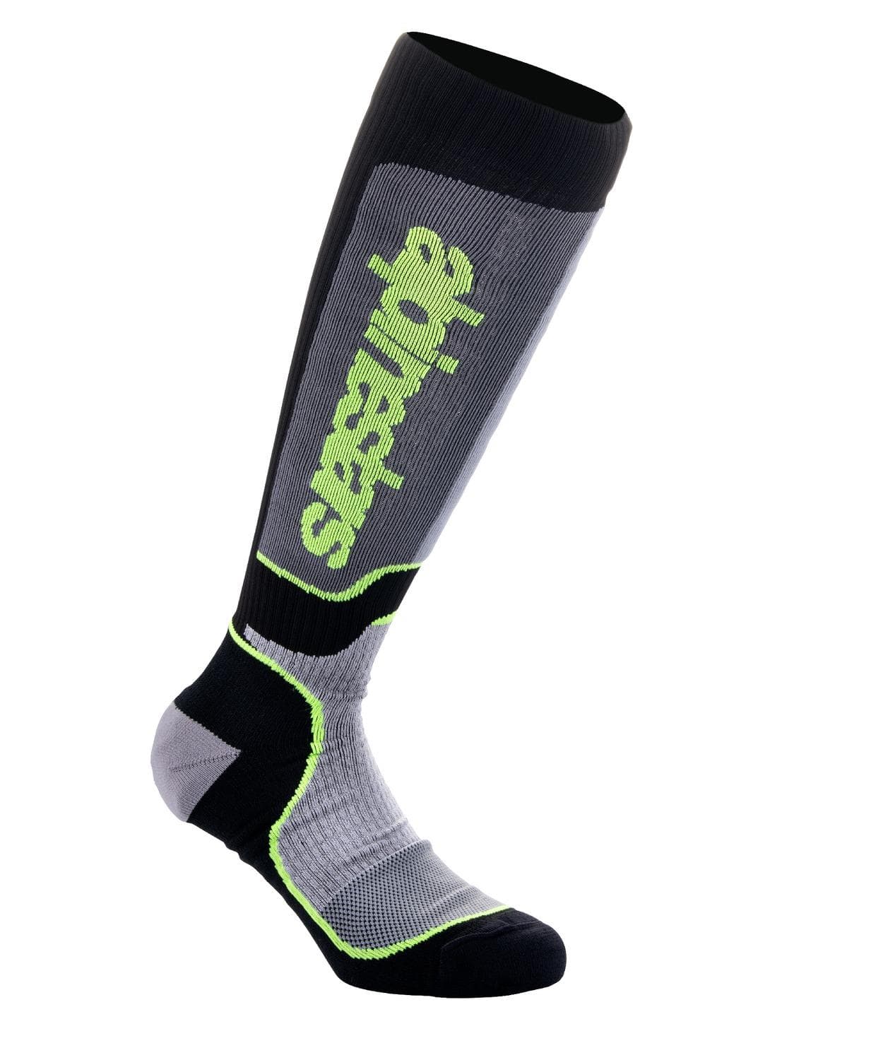 Ponožky MX PLUS (čierna/sivá/žltá fluo, veľ. M) 1