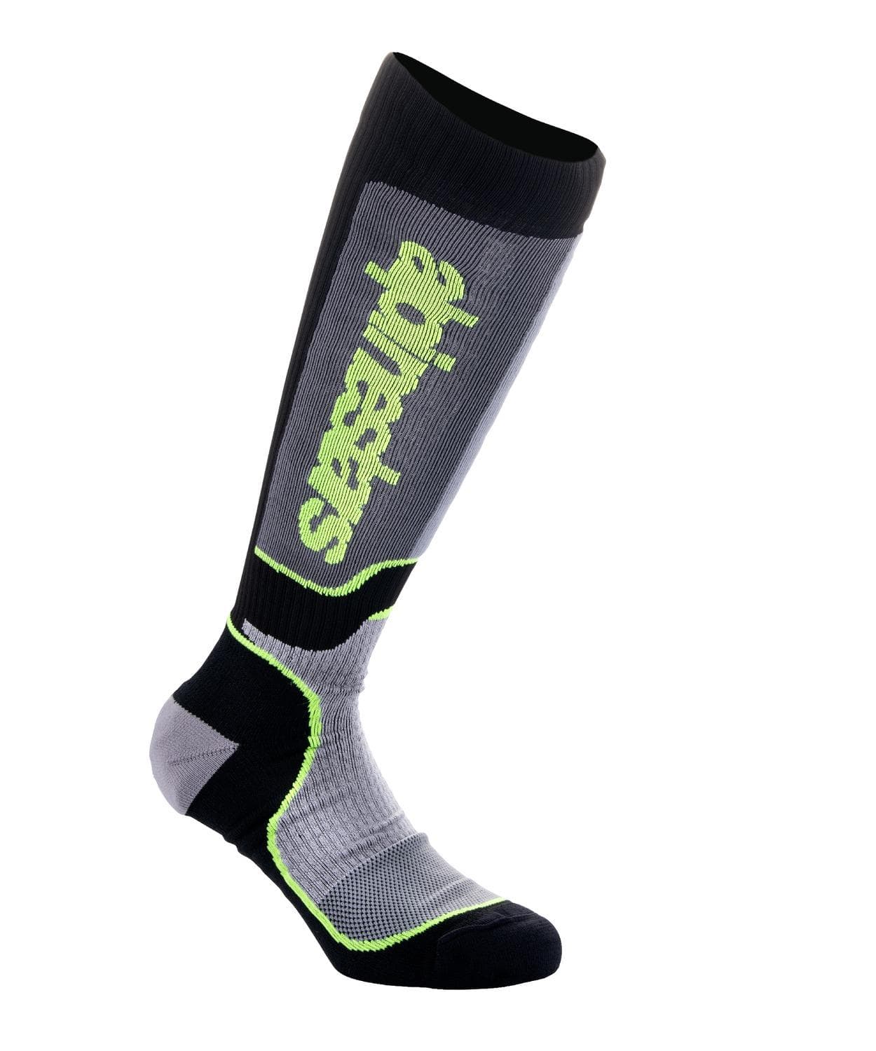 Ponožky MX PLUS, detské (čierna/sivá/žltá fluo)