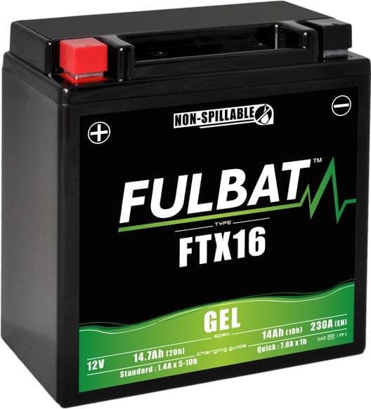 Batérie 12V, YTX16-BS gel (Husquarna), 14Ah, 230A, bezúdržbová gel technológia, 150x87x161, FULBAT (aktivovaná vo výrobe) 1