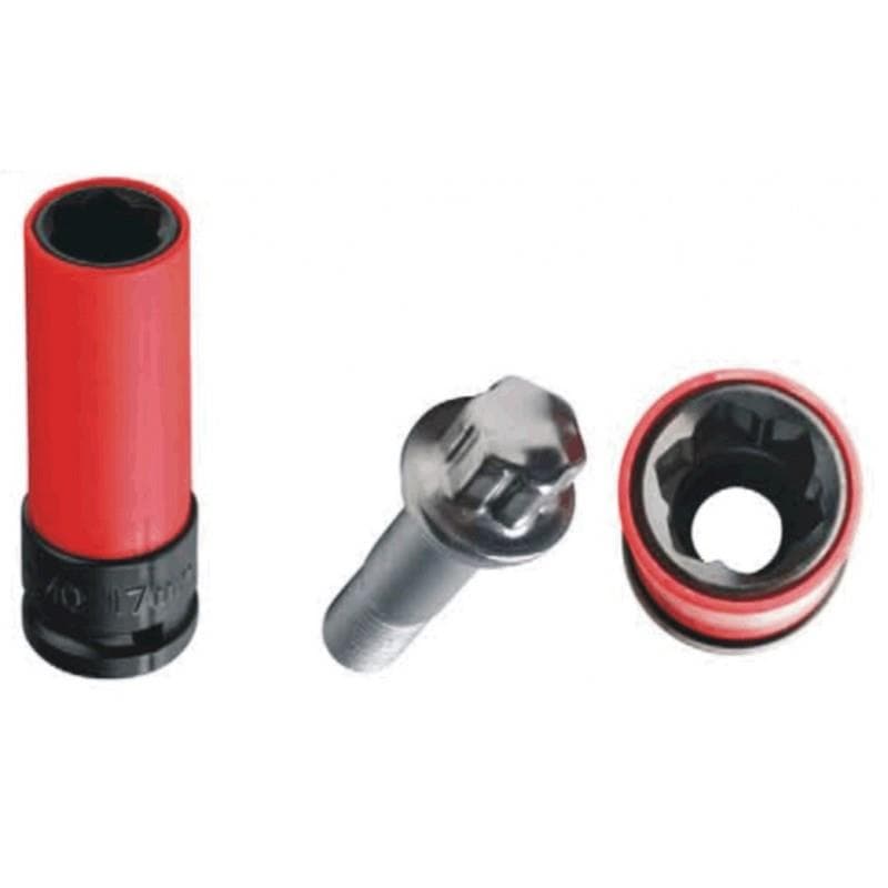 Nástrčný kľúč 17 mm úderový pre bezpečnostné skrutky kolies Mercedes triedy S