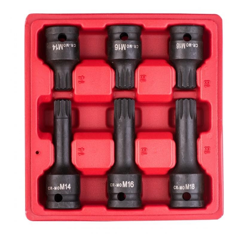 Sada bitov SPLINE M14, M16, M18 1/2 1