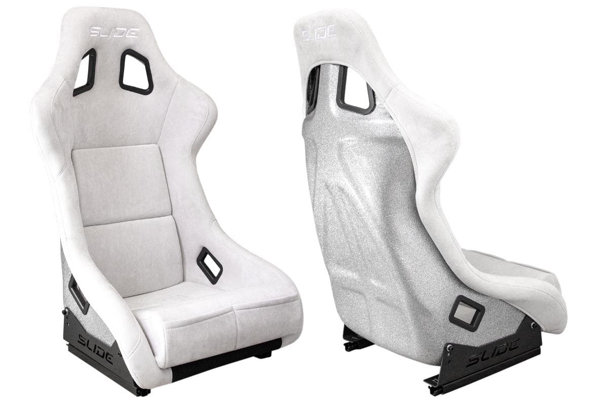 Športová sedačka SLIDE KS2 Premium Light Grey Suede Silver Glitter