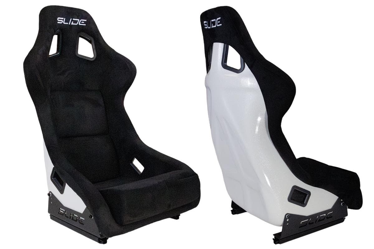 Športová sedačka SLIDE KS2 Premium Black Welur & White Glitter