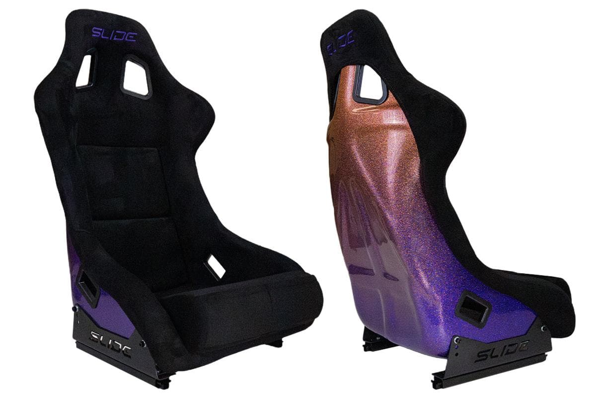 Športová sedačka SLIDE KS2 Premium Black Welur & Gradient Glitter