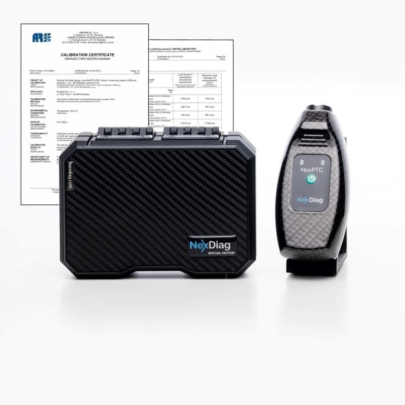 NexPTG PRO Carbon & Certificate - Profesionálny certifikovaný merač hrúbky laku 1