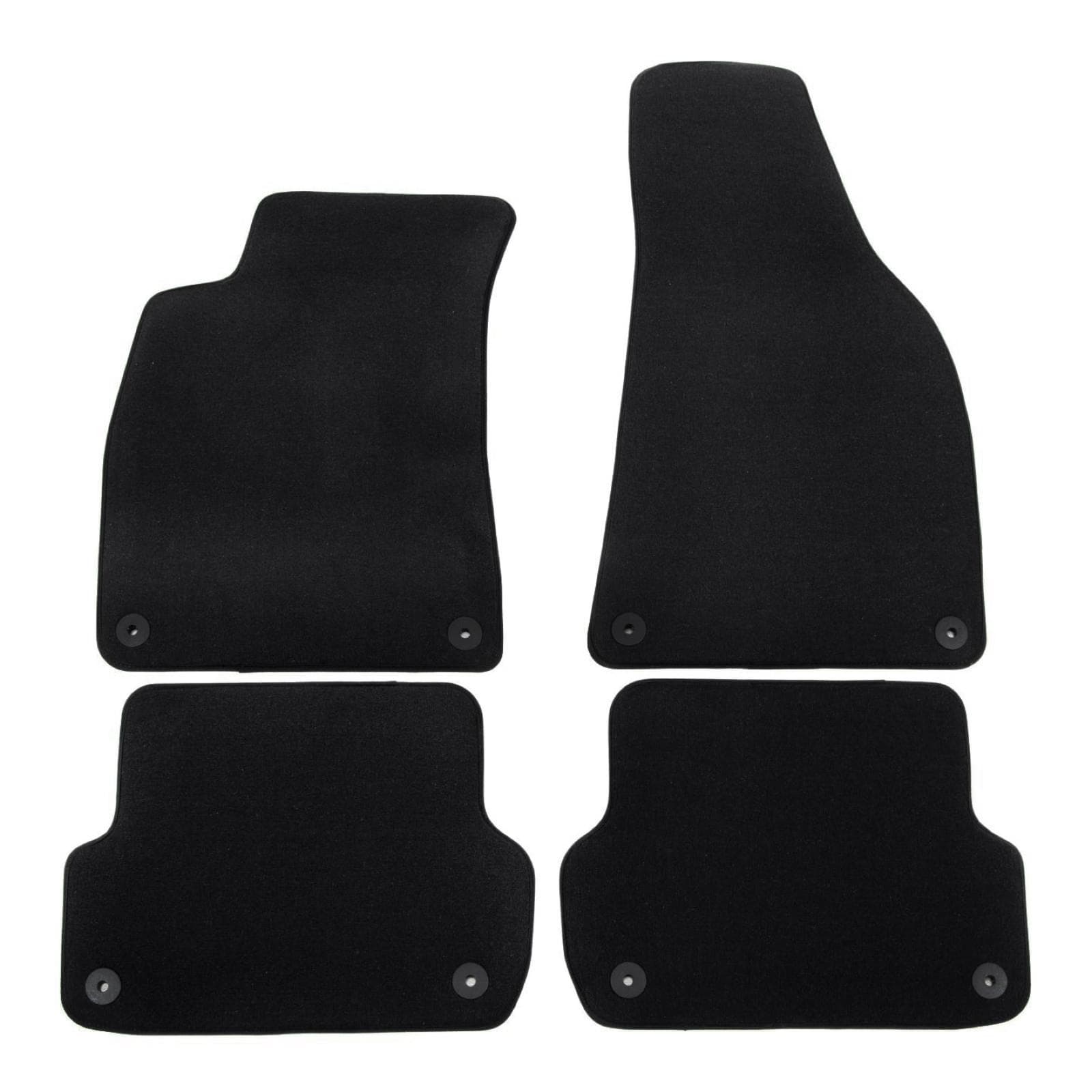 Premium black velúrové autokoberce Audi A4 B6/B7 2001-2008 4ks 1