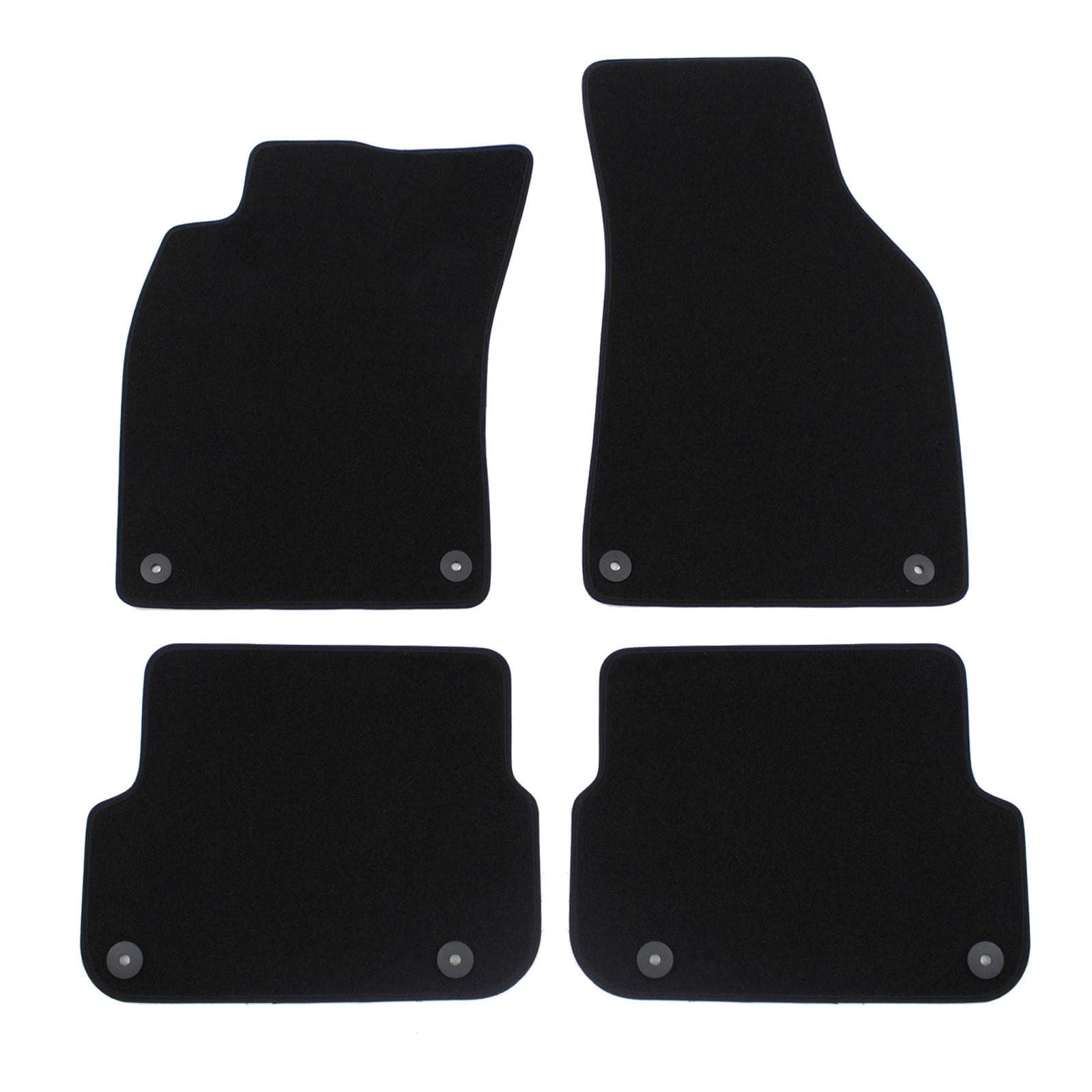 Premium black velúrové autokoberce Audi A6 C6 2004-2011 6ks 1
