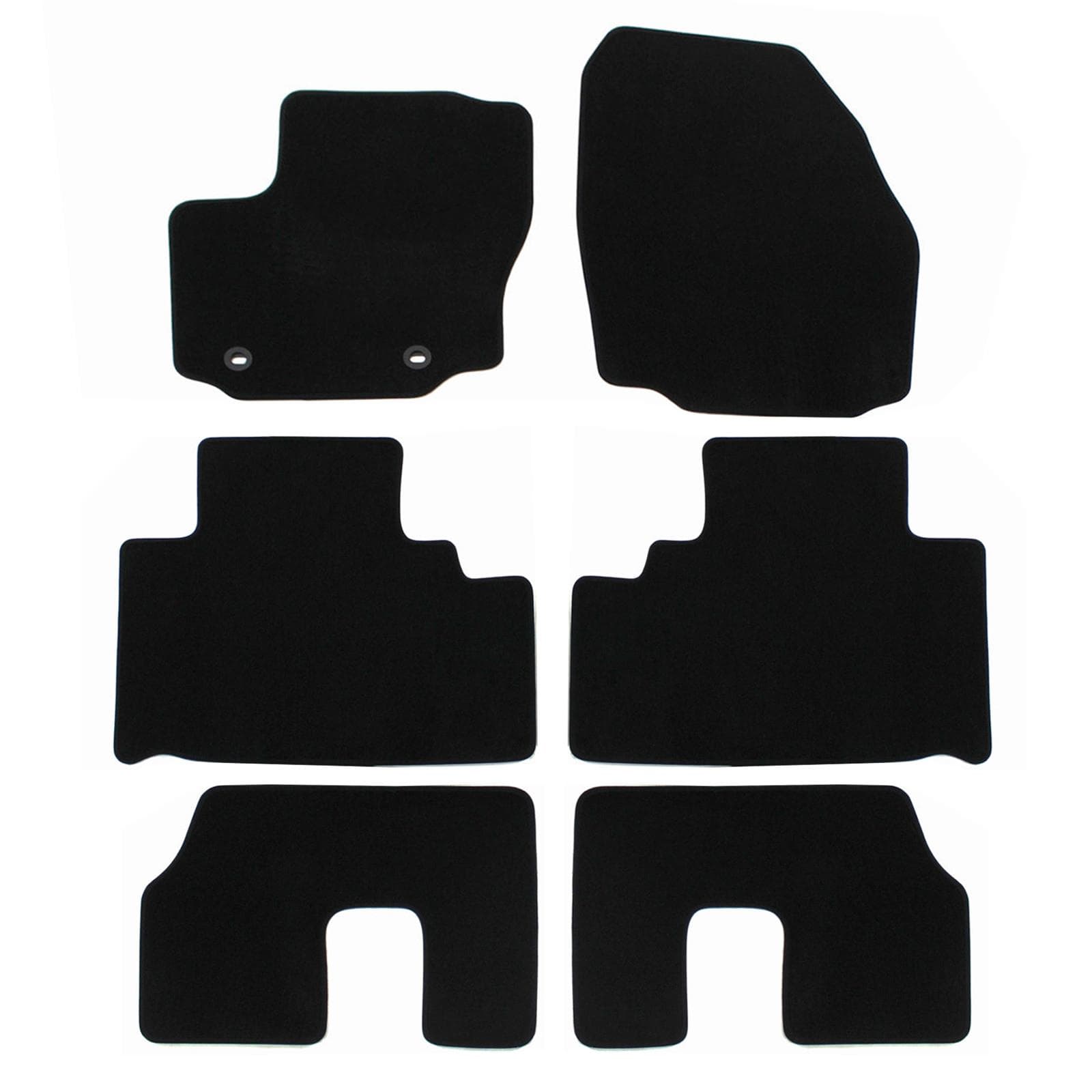 Premium black velúrové autokoberce Ford S-Max 2006-2015 6ks