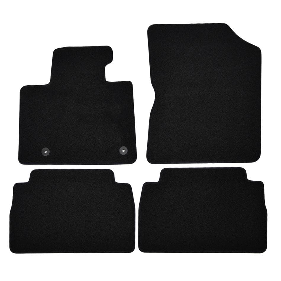 Premium black velúrové autokoberce Hyundai Santa Fe hybrid / plug-in hybrid 2021-2024 4ks