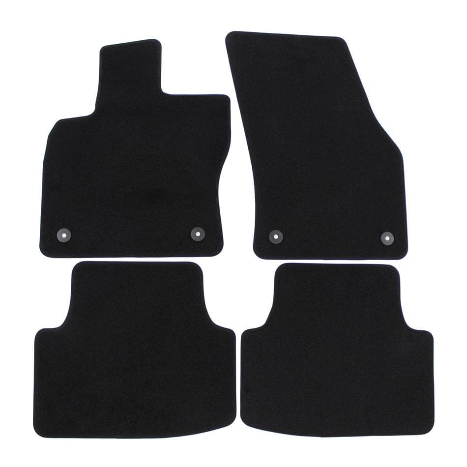 Premium black velúrové autokoberce Seat Leon III 2012-2020 4ks