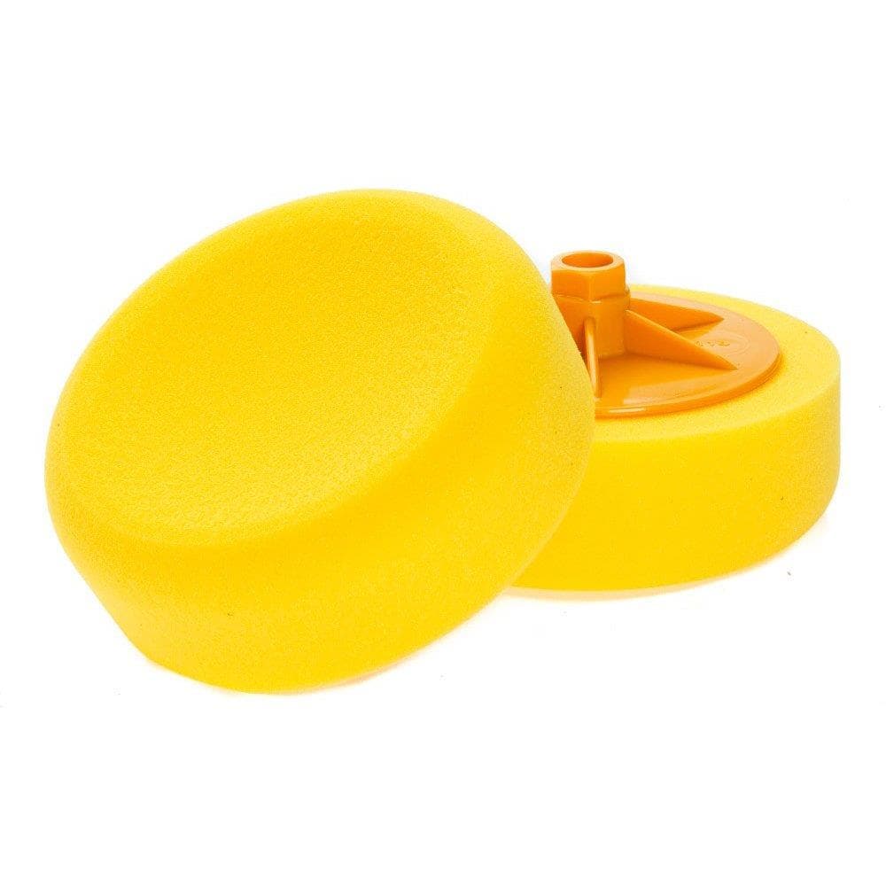 Žltý hobby leštiaci kotúč na závit stredný, priemer 150mm 1