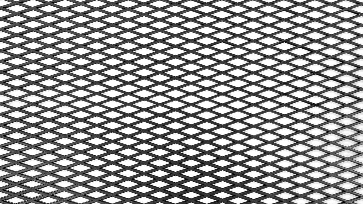 ABS sieťková mriežka Diamond čierna 120 x 40 cm 30 x 10 mm SLIDE PP-SI-033